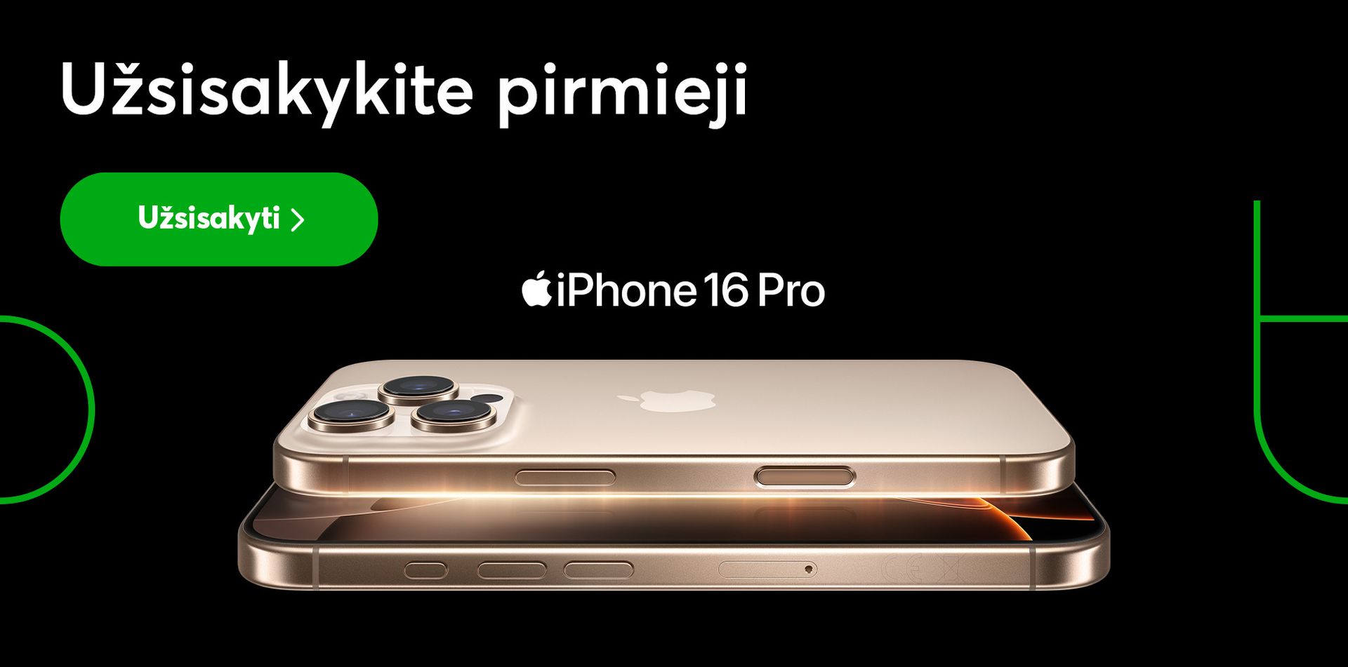 Užsisakykite iPhone 16 serijos telefonus pirmieji!