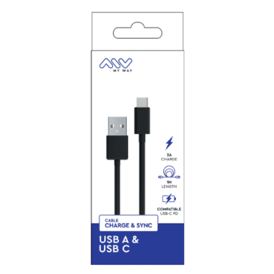 USB to Type-C Cable 3A 1m By My Way | BITĖ